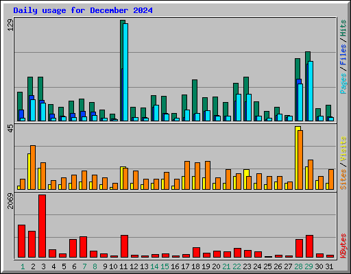 Daily usage for December 2024