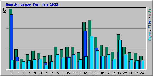 Hourly usage for May 2025